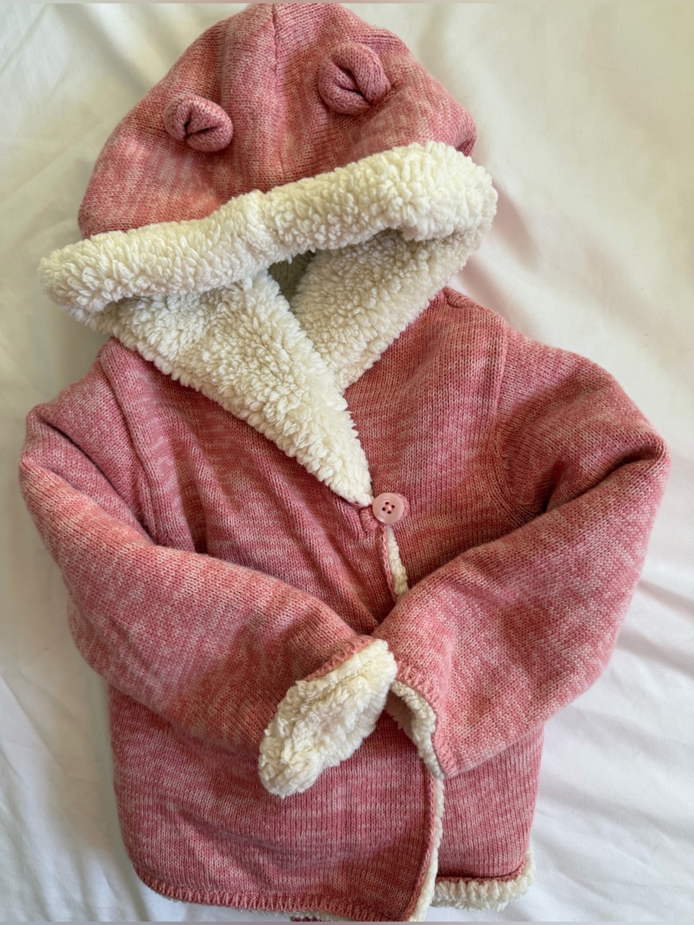 Baby gap baby girl cozy Sherpa-Lined Pink Jacket size 6-12m
